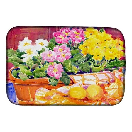 Carolines Treasures Carolines Treasures 6061DDM Flower - Primroses Dish Drying Mat 6061DDM